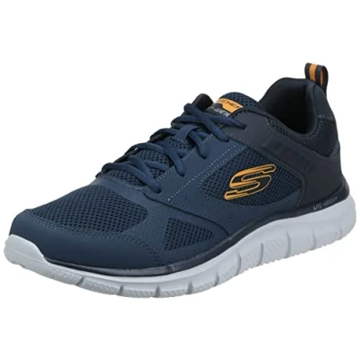 Afbeelding van Skechers Track Syntac heren sportschoenen blauw Maat 42 Extra comfort Memory Foam
