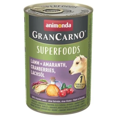 Afbeelding van Animonda hondenblik GranCarno Adult Superfood 6x400g Lam + Amaranth