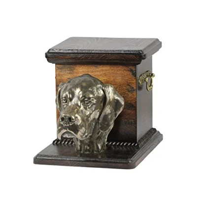 Afbeelding van Engelse Pointer urn hond met beeldje elegante voor hondenas