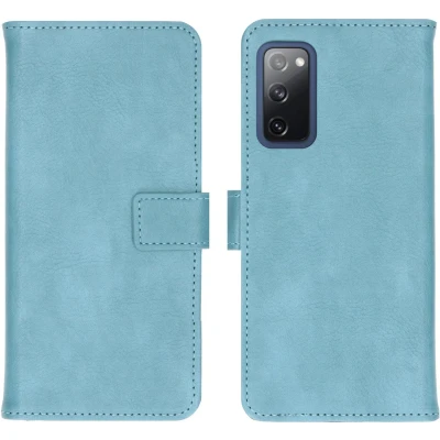 Afbeelding van iMoshion Hoesje Geschikt voor Samsung Galaxy S20 FE Met Pasjeshouder Luxe Bookcase Lichtblauw