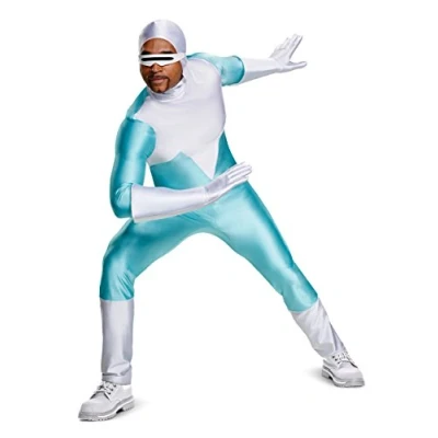 Afbeelding van DISGUISE Frozone 66889D Disney Incredibles kostuum voor volwassenen, blauw, L/XL (42 46)