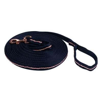 Image de HKM Longe Rosegold Glamour Noir/Or rose 800 cm