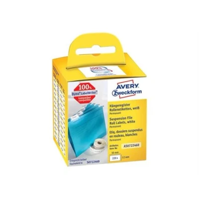 Image de Avery Zweckform Papier adhésif permanent blanc 12 x 50 mm 220 étiquette(s) (1 rouleau(x) 220) étiquettes rectangualires