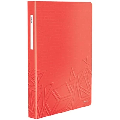 Afbeelding van Leitz Documentenbescherming, A4, 80 hoesjes, capaciteit 160 vellen, transparante rood, Urban Chic, 46 520 020