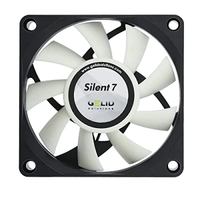 Afbeelding van GELID Solutions Silent 7 3 polige ventilator van 70 mm voor standaard behuizingen, stille werking, geoptimaliseerde ventilatorbladen, hoge luchtstroom en statische druk.