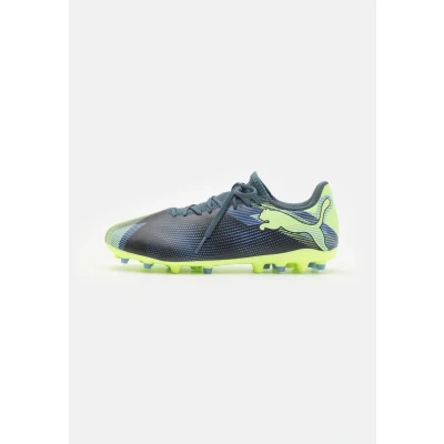Afbeelding van Puma Future 7 PLAY MG Voetbalschoenen met kunststof noppen, Heren, Maat: 42, Gray skies/elektro purple/fizzy apple/white Textiel/ synthetisch