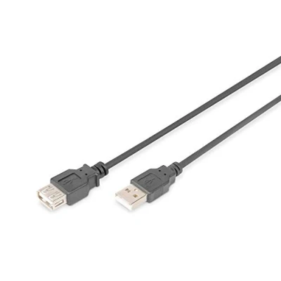 Afbeelding van Digitus USB kabel 2.0 A stekker, bus 3.00 m Zwart AK 300202 030 S