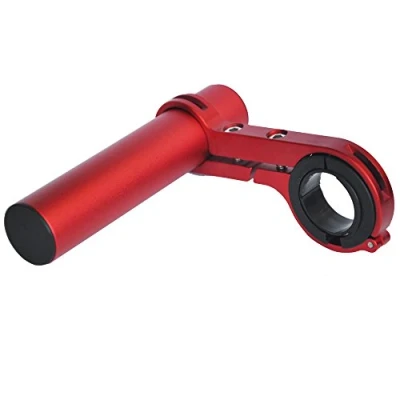 Afbeelding van UPANBIKE Fietsstuurverlenging van aluminiumlegering voor snelheidsmeter, zaklamp, zaklamphouder (10 cm rode enkele klem)