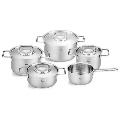 Afbeelding van Fissler Pure Collection Pannenset met RVS Deksels 5 delig
