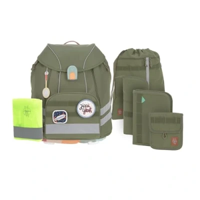 Afbeelding van Lässig Unique schoolset uniseks kind schooltassenset, olijf, one size