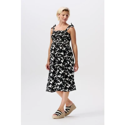 Image de Zwangerschapsjurk Nia Black Big Flower XL