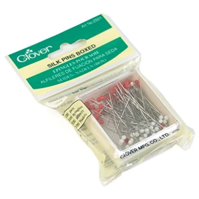 Afbeelding van Clover PINS, zijde, wit, bot