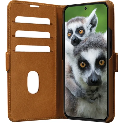 Image de Coque Samsung Galaxy A55 Cuir véritable dbramante1928 portefeuille Étui téléphone Marron