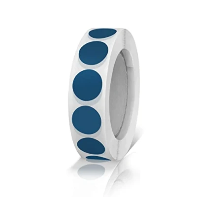 Afbeelding van 1000 kleine ronde stickers 13 mm blauw