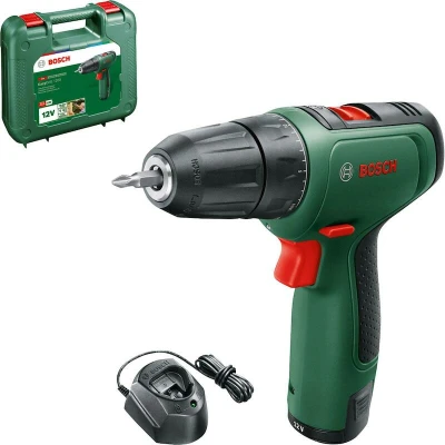 Afbeelding van Bosch EasyDrill 1200 Accuschroefboormachine Met dubbele schroefbit en koffer 1x 12 V accu lader