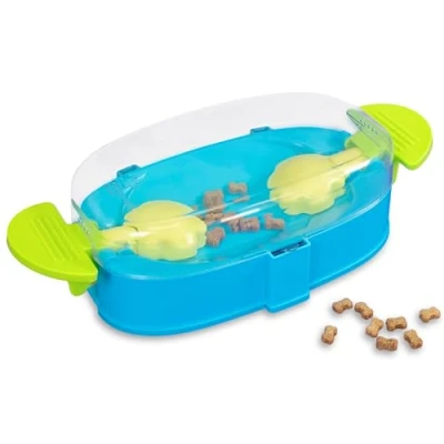 Afbeelding van Outward Hound by Nina Ottosson Paw N&#039; Play hondentraktatiepuzzel, middenverrijkingsspeelgoed, niveau 2, blauw, S