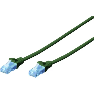 Afbeelding van Digitus DK 1512 005/G RJ45 Netwerkkabel, patchkabel CAT 5e U/UTP 0.50 m Groen Verdraaide paren 1 stuk(s)