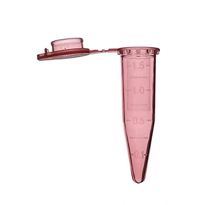Afbeelding van MUHWA 500 stuks microcentrifugebuizen van polypropyleen met kliksluiting, 1,5 ml, conische laboratoriumflessen (rood)