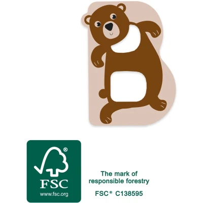 Afbeelding van Small Foot Houten Dieren Kinderletter B