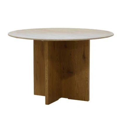 Afbeelding van Giga Meubel Eettafel Rond Marmer 120x120x76cm Faria
