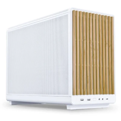 Afbeelding van Lian Li A3 mATX Wooden Edition Minitowermodel wit, bruin