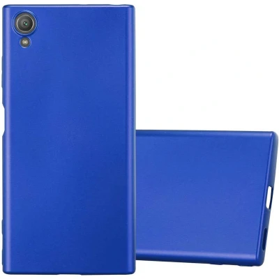 Afbeelding van Cadorabo Hoesje geschikt voor Sony Xperia XA1 PLUS in METAAL BLAUW Beschermhoes gemaakt van flexibel TPU silicone Case Cover