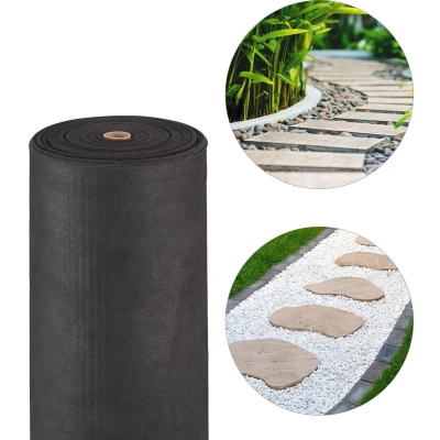 Afbeelding van Relaxdays worteldoek gronddoek 50g/m² anti onkruiddoek antiworteldoek 50 meter zwart