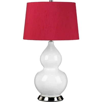 Afbeelding van Elstead Lighting LED Tafellamp ISLA 1X E27 Max 60W Polished Nickel, White, Red