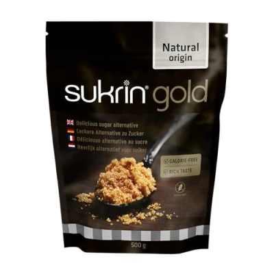 Image de Sukrin Gold Alternative naturelle au sucre roux avec érythritol et stévia Édulcorant zéro calorie pour les régimes kéto, faibles en glucides diabétiques, 500 g