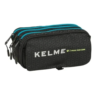 Afbeelding van Pennenetui met 3 vakken Kelme Iron Zwart 21,5 x 10 8 cm