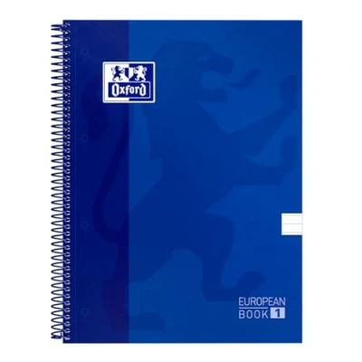 Afbeelding van Oxford School Classic Europeanbook spiraalblok, ft A4+, 160 bladzijden, gelijnd, donkerblauw spiraalschrift