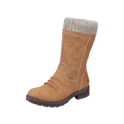 Afbeelding van Rieker Snowboots, Dames, Maat: 38, Braun Hoogwaardig imitatieleer