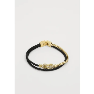 Afbeelding van Guess Sailor KNOT Unisex Armband Yellow goldcoloured/black, Maat: Large, gold coloured/black