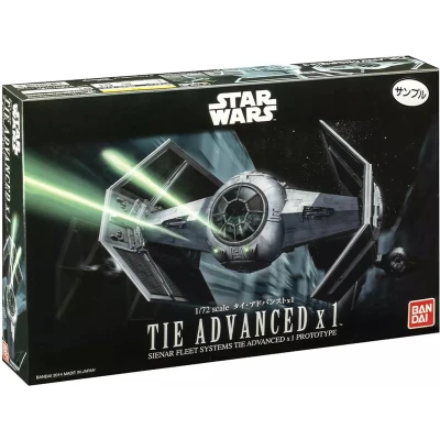 Afbeelding van 1:72 Revell Bandai 01214 Star Wars TIE Advanced Plastic Modelbouwpakket