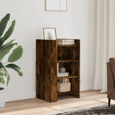 Afbeelding van Dressoir 45x35x75 cm bewerkt hout gerookt eiken