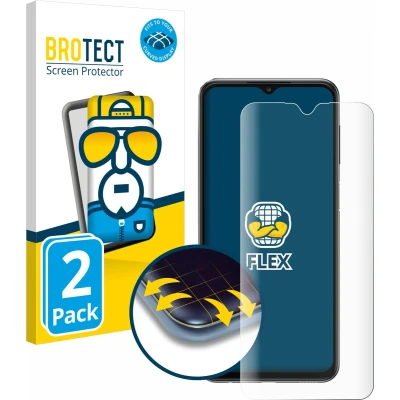 Afbeelding van BROTECT Volledig bedekkende screen protector (2 Stuk, Samsung Galaxy A23 5G), Smartphone beschermfolie, Transparant