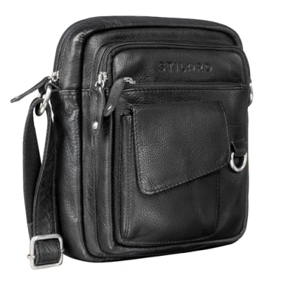 Afbeelding van STILORD &#039;Ryan&#039; Crosstas voor Heren Leer Schoudertas van Vintage Kleine Tas iPad 9,7 Inch Echt Leer, Napoli Bruin, M, Schooltas, bruin