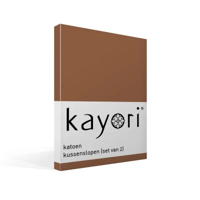 Afbeelding van Kayori Kussensloop Kai 2 stuks 60x70 Caramel 60/70 (Kleur: Bruin)