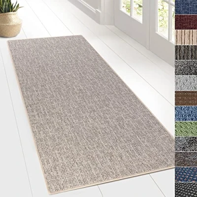 Afbeelding van KARAT tapijt op maat voor keuken, hal, woonkamer, per meter, 80 x 300 cm, Alto, zilver