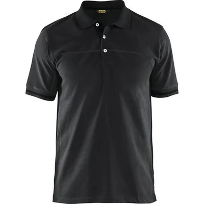 Image de Polo bicolore noir/gris foncé