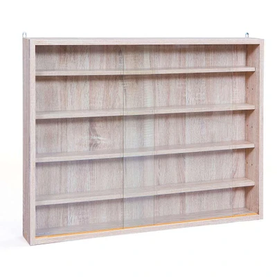 Image de Vitrine Compilati couleur chêne 60x80x9,5 cm Brun MDF