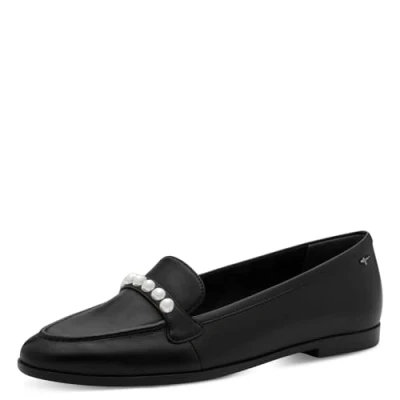 Afbeelding van Tamaris Ballerina&#039;s, Dames, Maat: 36, Black leather Leer
