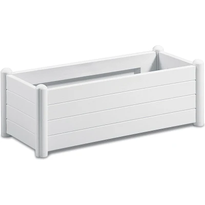 Afbeelding van Italia plantenbak kunststof rechthoek wit 100 x 43 35 cm
