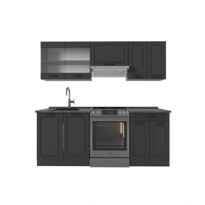 Afbeelding van Vicco Complete keukeneenheid R Line, Antraciet landhuis/antraciet, 200 cm , WB