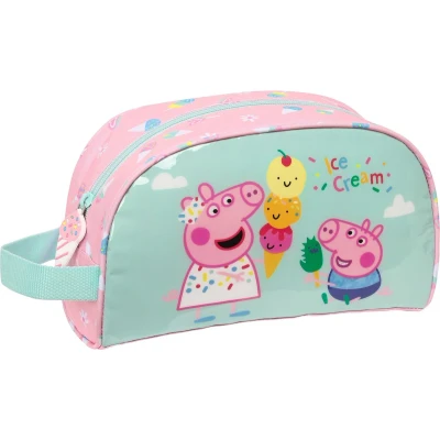 Afbeelding van Toilettas voor op School Peppa Pig Ice cream Roze Munt 26 x 16 9 cm