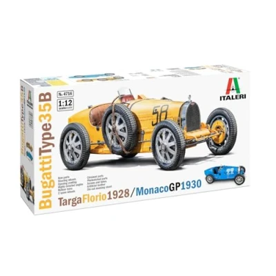 Afbeelding van 1:12 Italeri 4716 Bugatti Type 35B Targa Florio ‘29/Monaco GP ‘30 Grand Prix Racewagen Plastic Modelbouwpakket