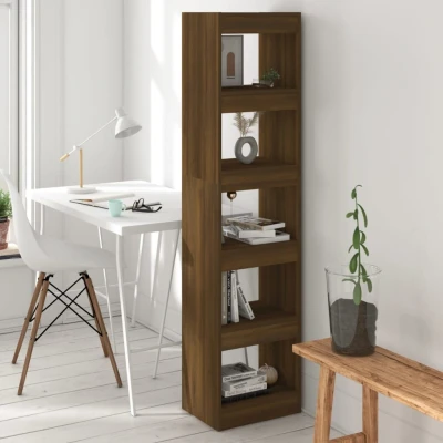 Afbeelding van Boekenkast/kamerscherm 40x30x166 cm bruineikenkleurig
