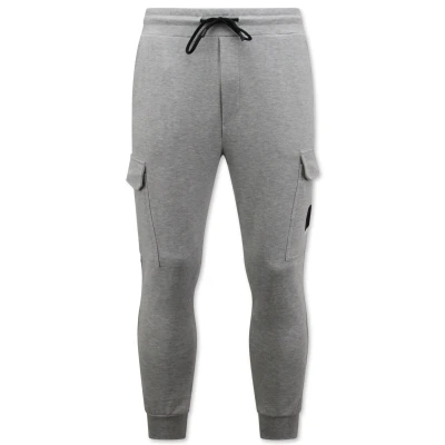 Afbeelding van Trainingsbroek Heren Slim Fit Sweatpants Zakken Grijs Maat M