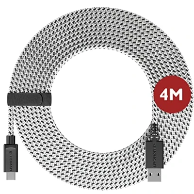 Afbeelding van Lioncast PS5 Controller oplaadkabel, snellaadkabel voor USB C naar A, oplaadkabel Sony PlayStation 5, kabel Dualsense controller, PS 5 met nylon mantel (knikbescherming)