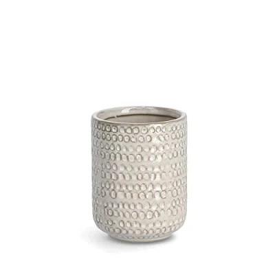 Afbeelding van Zeller tandenborstelhouder keramiek beige D8 x H10 cm structure